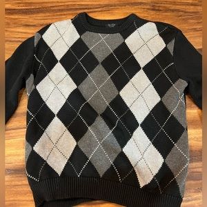 John Galt/Brandy Melville black argyle print sweater